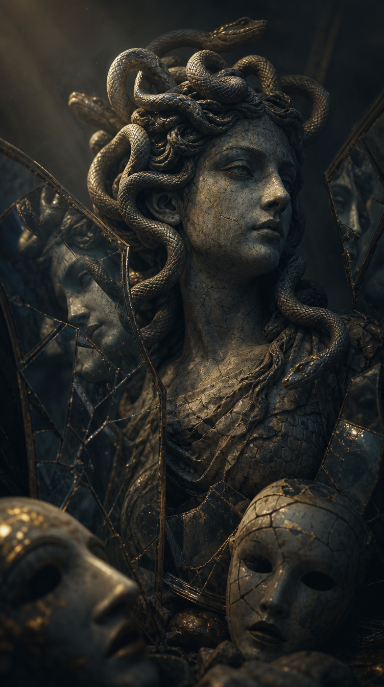 Why Medusa’s Gaze Punishes the Victim, Not the Violence scene plate 4