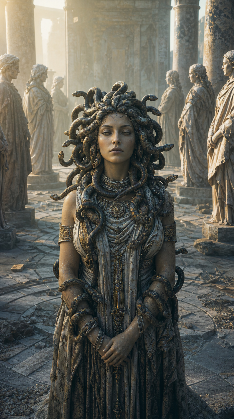 Why Medusa’s Gaze Punishes the Victim, Not the Violence scene plate 7