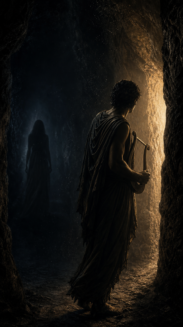 Why Orpheus Looks Back at Eurydice scene plate 6