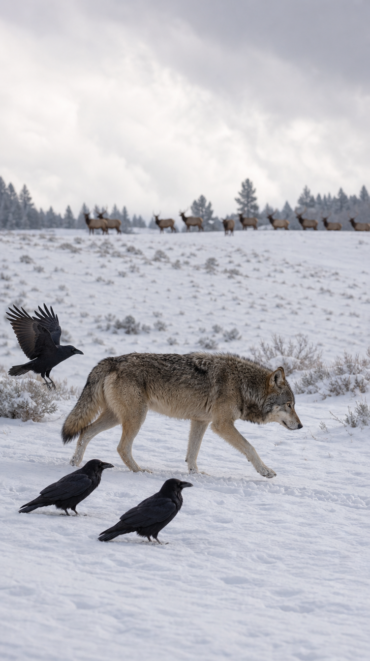 Why Ravens Follow Wolves Through Winter scene plate 6