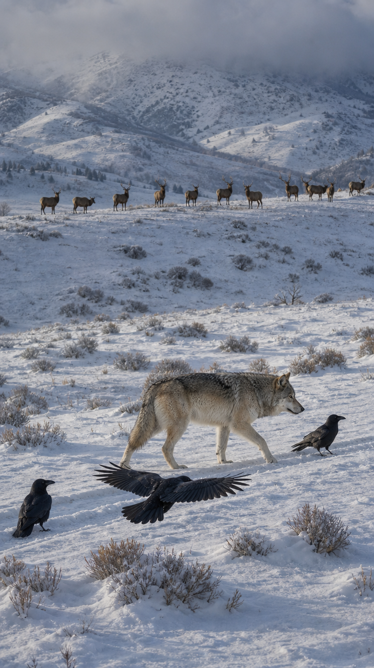 Why Ravens Follow Wolves Through Winter scene plate 7