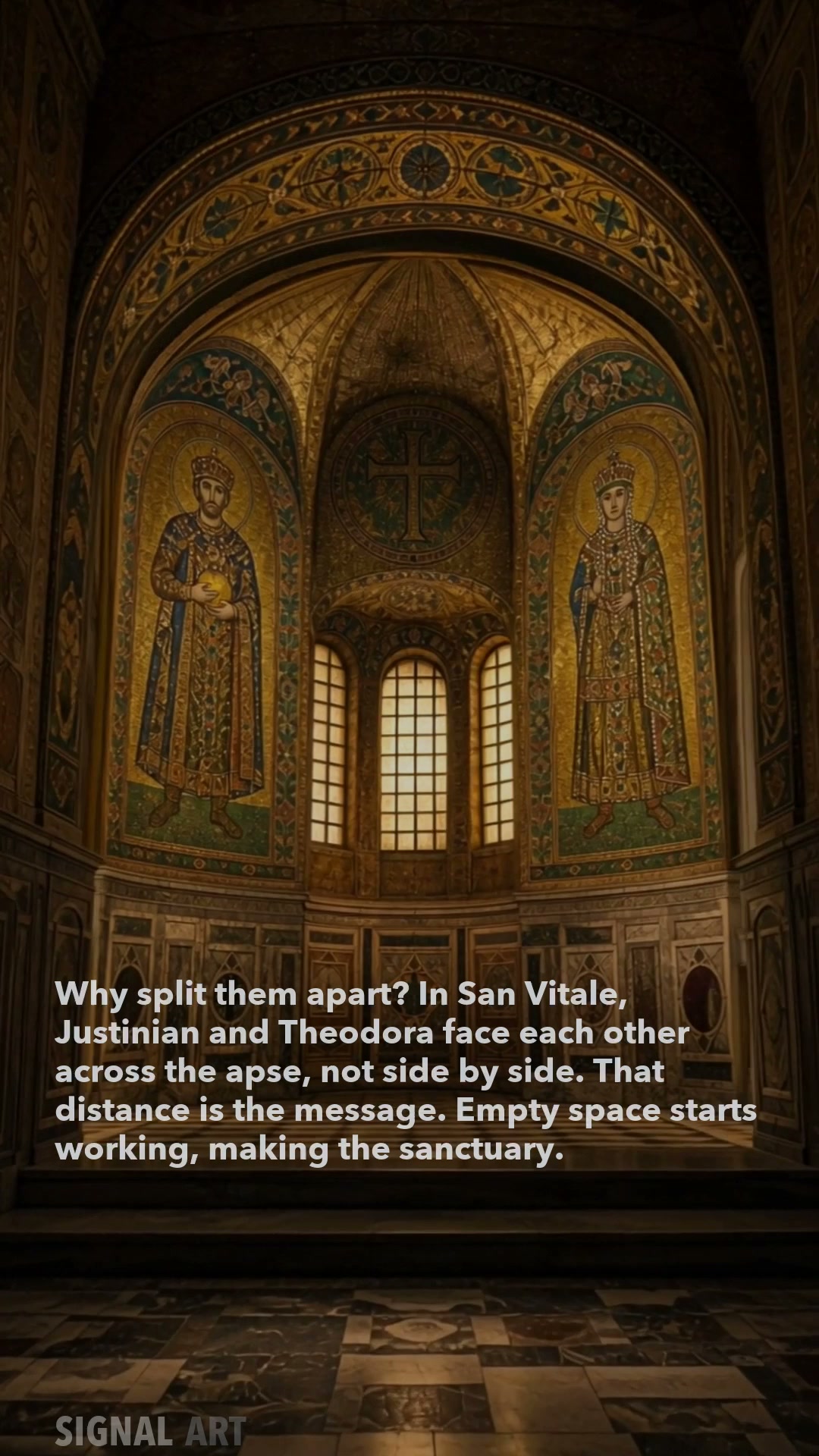 Why the Ravenna Mosaics Split Justinian and Theodora
